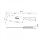 Cutelo 6 Carbono Lamina De Aco Carbono E Cabo De Madeira Tram