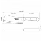 Cutelo 6 Polywood Castanho Lamina De Aco Inox E Cabo De Madei