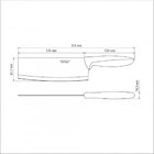 Cutelo Oriental Tramontina Plenus Com Lâmina Em Aço Inox E Ca