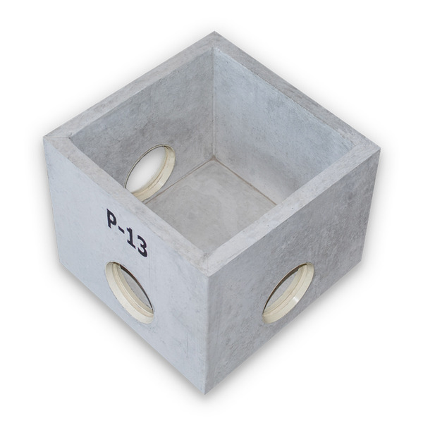 CX COLET PLUV CONC 35x35CM 3FURO CONCREB