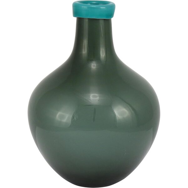 Cyan Garrafa Decorativo 29x20x20cm Vidro Verde