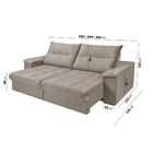 Dallas Sofá Reclinável Retrátil 2,50 Chocolate 3 Lugares Impé