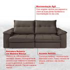 Dallas Sofá Reclinável Retrátil 2,50 Marrom 3 Lugares Império