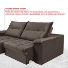 Dallas Sofá Reclinável Retrátil 2,50 Marrom 3 Lugares Império