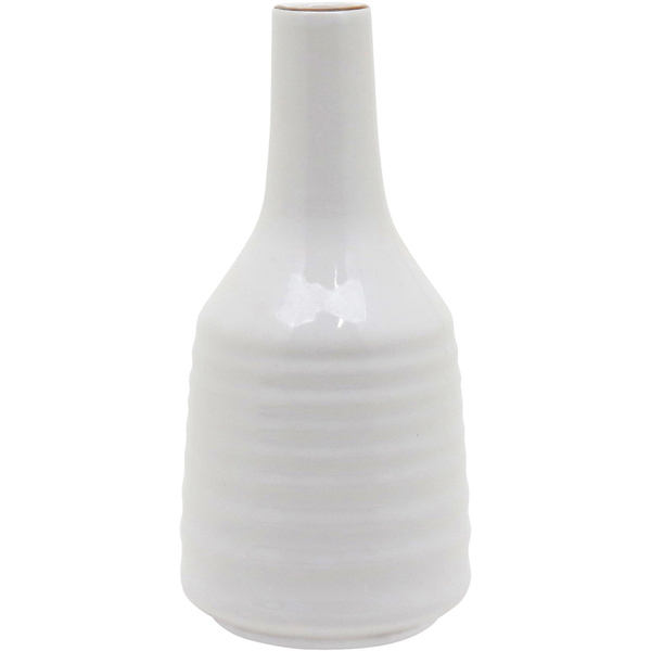 Dameron Garrafa Decorativa 16x8x8cm Cerâmica Branco