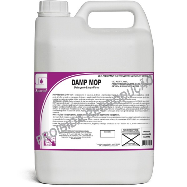 Damp Mop Detergente Limpa Pisos - 5 Litros - Spartan