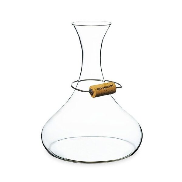 Decanter Para Vinho Langhe Com Suporte Para Rolha Legnoart