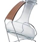 Decanter Vidro Com Suporte Alça Em Couro Vinho Chique 900ml