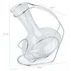 Decanter Vinho Gourmet 900ml Com Suporte Aramado Cromado Dec