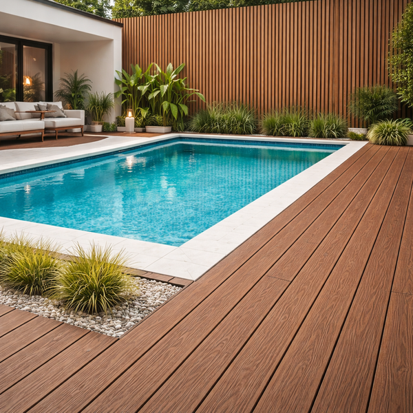 Deck Área Externa Em Wpc Cor Teca 290cm X 15cm PEX | Leroy Merlin