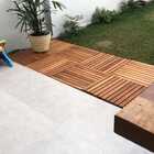 Deck De Madeira Modular 100x100 Cm Réguas 4 Cm Neonx - Sem Pi