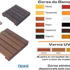 Deck De Madeira Modular 25x25 Cm Réguas 4 Cm Com Pintura Neon