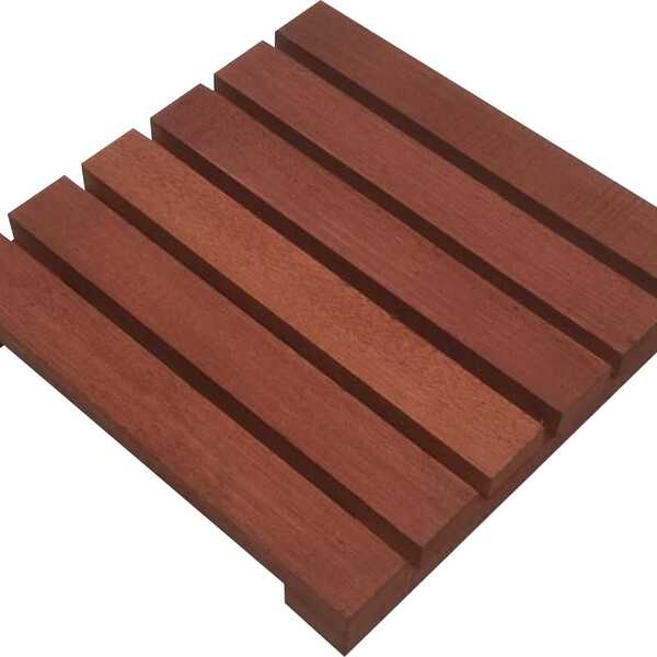 Deck De Madeira Modular 30x30 Cm Réguas 4 Cm Com Pintura Neon