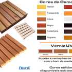 Deck De Madeira Modular 30x30 Cm Réguas 4 Cm Com Pintura Neon