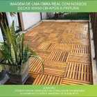 Deck De Madeira Modular 45x45 Cm Réguas 4 Cm Sem Pintura Neonx