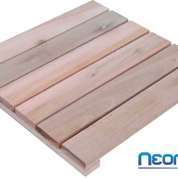 Deck De Madeira Modular 45x45 Cm Réguas 7 Cm Sem Pintura Neonx