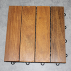 Deck De Madeira Modular 4 Ripas 30x30 Kit 15 Peças (1,25m²)