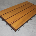 Deck De Madeira Modular 4 Ripas 30x60 Kit 54 Peças (9m²)