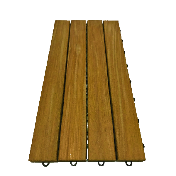 Deck De Madeira Modular 4 Ripas 30x60 Kit 54 Peças (9m²)