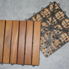 Deck De Madeira Modular 6 Ripas 30x30 Kit 72 Peças (6m²)