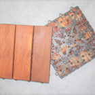 Deck De Madeira Modular Com Base Plástica 3 Ripas 30x30 Kit 1