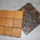 Deck De Madeira Modular Com Base Plástica Quadriculado 30x30