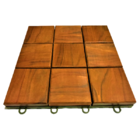 Deck De Madeira Modular Com Base Plástica Quadriculado 30x30