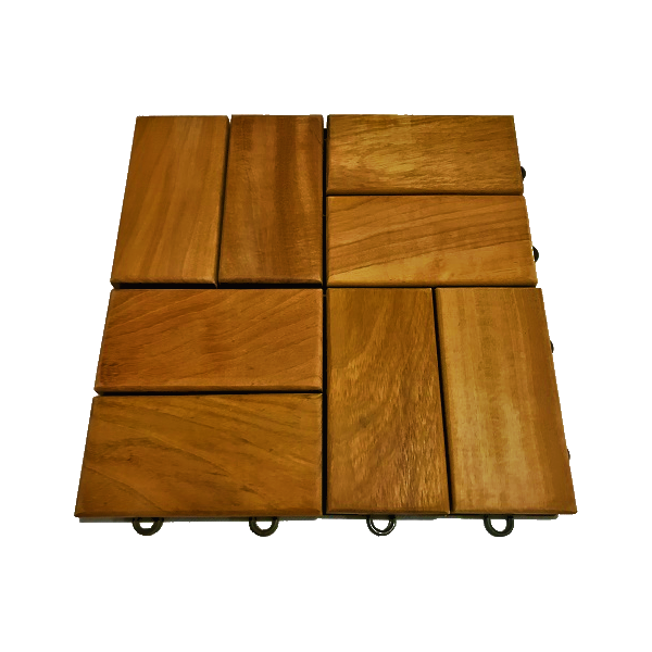 Deck De Madeira Modular Com Base Plástica Trama 30x30 Kit 24