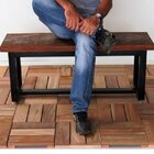 Deck Em Placa De Madeira Modular Base Madeira 30cmx30cm Mader