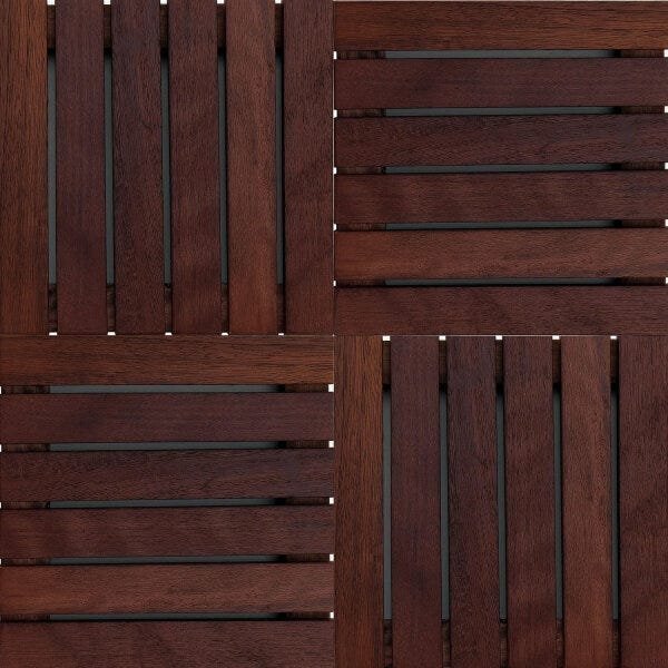 Deck Em Placa De Madeira Modular Base Madeira 30cmx30cm Mader