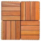 Deck Em Placa De Madeira Modular Base Plástica 30cm X 30cm Ma