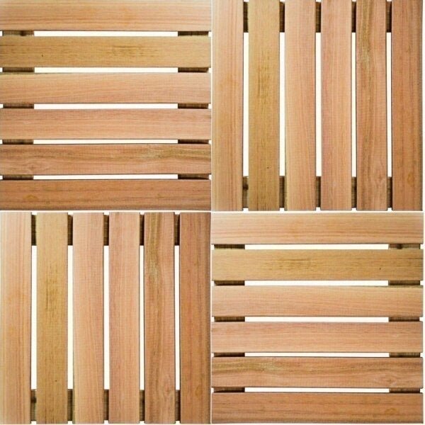 Deck Em Placa De Madeiramodular Basemadeira 30x30cm   Eucalip