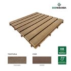 Deck Fácil Unitário 50x50cm Ondulado Eco Varanda Cinza