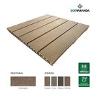 Deck Fácil Unitário 52x52cm Escovado Eco Varanda Tabaco