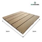 Deck Fácil Unitário 52x52cm Ondulado Eco Varanda Cinza