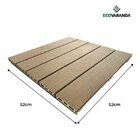 Deck Fácil Unitário 52x52cm Ondulado Eco Varanda Jatobá