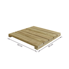 Deck de Madeira Pinus 50x50cm Marrom Madvei