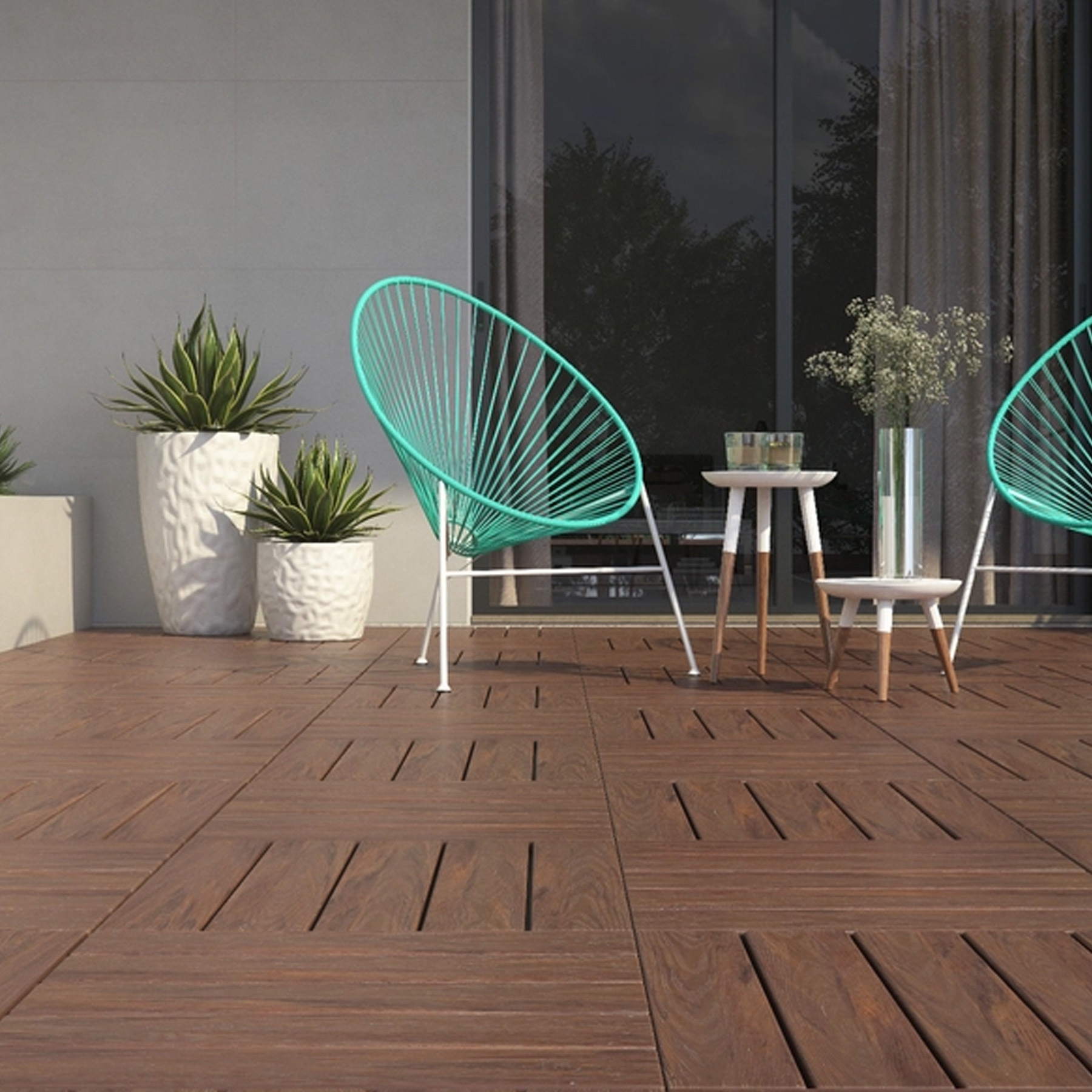 Deck de Madeira Plástica 86x86cm InBrasil