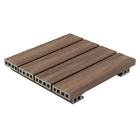 Deck Modular Plástico Marrom 43x43cm InBrasil