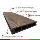 Deck Régua Em Wpc Cor Ipê 0 42m² (2 90m X 14cm)