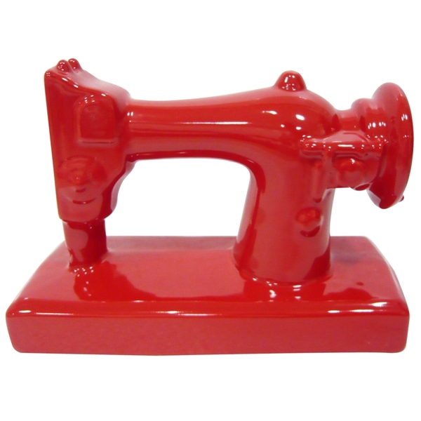 Decor Ceramica Sewing Machine Vermelho 22 X 9 5 X 15 Cm