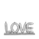 Decor Resina Letter Baloon Love Prata 22 5 X 3 X 9 5 Cm