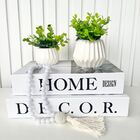 Decoração 2 Livros + Dupla Vaso Branco + Colar Japamala