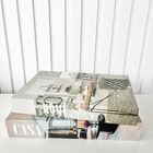 Decoração 2 Livros Caixa Porta Objetos Com Tampa Que Abre