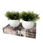 Decoração 3 Peças Livro Porta Objetos E Dupla Vaso Branco