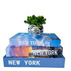 Decoração 3 Peças Livro Porta Objetos E Vaso Prateado