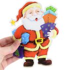 Decoração Adesivo Em Gel Natal Papai Noel 17cm