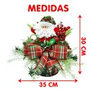 Decoração Arranjo De Mesa Papai Noel Natal Artesanal De 30cm