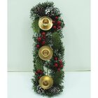 Decoração Arranjo De Mesa Para Velas Castiçal Natalino 40cm