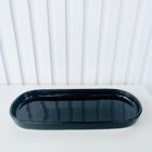 Decoração Bandeja Retangular Preta De Cerâmica Alto Brilho